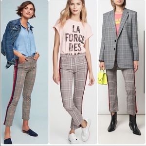 NWT Mother The Insider Plaid Print Pants Size 26